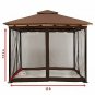 ABCCANOPY Gazebo Mosquito Netting Screen Walls for 10' x 12' or 11'x 14' Gazebo
