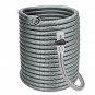 Morvat 50 Foot Stainless Steel Garden Hose with Shut-Off Valve, Garden Hose Stai
