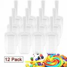 Angooni 5.5" Clear Plastic Kitchen Scoops Wedding Candy Dessert Buffet Scoops, C