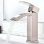 Friho Single Handle Waterfall Bathroom Vanity Sink Faucet with Extra Large Recta