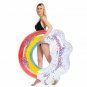 JOYIN Giant Inflatable Rainbow Pool Float with Glitter Inside, Fun Beach Floatie