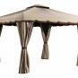 Sojag 10' x 12' Roma Hardtop Gazebo Outdoor Sun Shelter, Beige