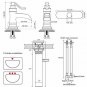 BWE Waterfall Brushed Nickel Bathroom Sink Faucet Single Handle One Hole Deck Mo