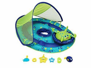 SwimWays Baby Spring Float Activity Center with Canopy - Inflatable Float for Ch