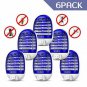 GLOUE 6pcs Bug Zapper Electric Flies Pests Trap Indoor, Mosquito Blue Light for