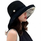 Women Mesh Sun Hats Summer Beach UV Protection UPF Packable Wide Brim Chin Strap
