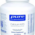 Pure Encapsulations Calcium K/D Hypoallergenic High Elemental 180 Capsules