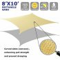 Shade&Beyond 8'x10' Sun Shade Sails Canopy Rectangle for Patio Deck Yard Backyar