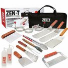 ZEN-T - 17 Piece Grill Griddle BBQ Tool Kit - Heavy Duty Professional Grade Stai