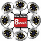 Solar Ground Lights - 8 LED Solar Garden Lights Outdoor，Disk Lights Waterproof I