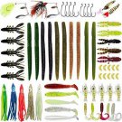 Gimland Soft Fishing Lures Kit for Bass, Baits Tackle Including Trout, Salmon, S