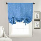 Kids Room Blackout Valance Curtains Star Blue Tie Up Shades Room Darkening Ballo