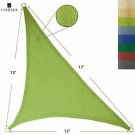 LyShade 12' x 12' x 17' Right Triangle Sun Shade Sail Canopy (Lime Green) - UV B