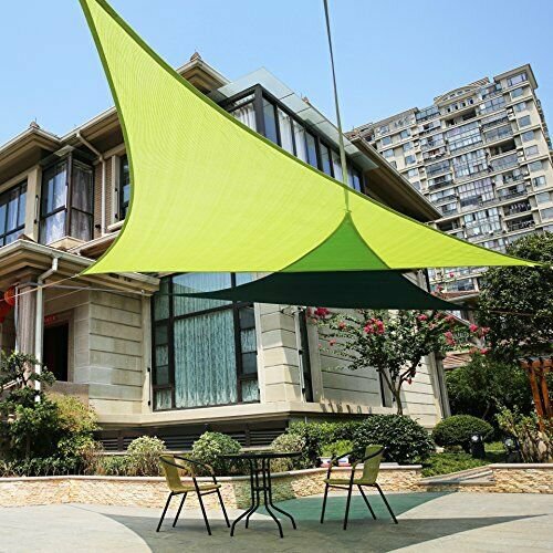 LyShade 12' x 12' x 17' Right Triangle Sun Shade Sail Canopy (Lime