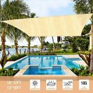 Duerer Sun Shade Sails Canopy 10x13FT Rectangle, 95% UV Blockage, 185GSM Sail Sh