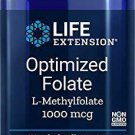 Life Extension Optimized Folate (L-Methylfolate), 1000 mcg 100 vegetarian Tablet