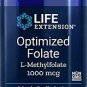 Life Extension Optimized Folate (L-Methylfolate), 1000 mcg 100 vegetarian Tablet