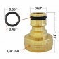 HQMPC Garden Hose Quick Connect Solid Brass Quick Connector Garden Hose Fitting