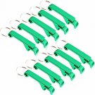 IDOXE 10pcs Aluminum Black Bottle Opener Keychain Beer Pocket Bulk for Men Women