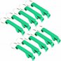 IDOXE 10pcs Aluminum Black Bottle Opener Keychain Beer Pocket Bulk for Men Women