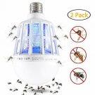 Wanqueen 2 Pack Electronic Mosquitop Fly Killer Lamp, Fits 110V E27 Light Socket