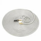 100FT 304 Stainless Steel Metal Garden Hose with Solid Brass Nozzl 100 Feet