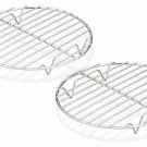 TeamFar Round Cooling Rack Set of 2, 7½ Inch Round Rack Baking Steaming Roasting
