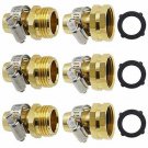 Twinkle Star Garden Hose Repair Connector with Clamps, Male and Female Garden Ho