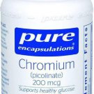 Pure Encapsulations Chromium Picolinate 200 mcg Hypoallergenic 60 Capsules