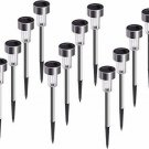 Solar Garden Lights, 12Pack Solar Lights Outdoor - Waterproof, Stainless Steel O