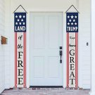 AVOIN Donald Trump Decoration Patriotic Porch Sign Land of The Free Keep America