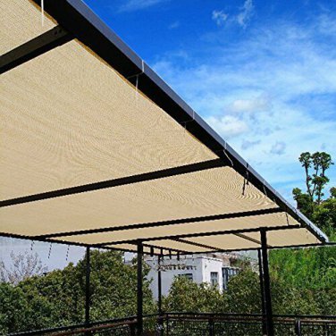 Ecover 90% Shade Cloth Wheat Sunblock Fabric Cut Edge with Free Cilps UV Resista