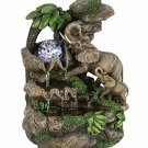 OK Lighting 11.00" H Elephant Table Fountain