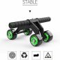 nobrand 4 Wheels AB Roller, Multifunctional Advanced Abdominal Exercise Equipmen