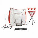 Pinty Baseball and Softball Practice Net 7×7 ft Portable Hitting Batting Trainin