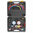 4 Way AC Diagnostic Manifold Gauge Set for Freon Charging and Vacuum Pump Evacua