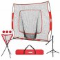 VIVOHOME 7 x 7 Feet Baseball Backstop Softball Practice Net Set with Strike Zone