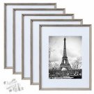 upsimples 11x14 Picture Frame Set of 5,Display Pictures 8x10 with Mat or 11x14 W