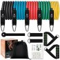 Resistance Bands Set, Exercise Elastic Bands, Portable Home Workouts Accessories