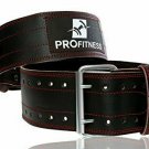 ProFitness Genuine Leather Workout Belt (4 Inches Wide) - Proper Weight Lifting