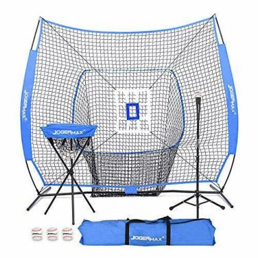 JOGENMAX 7'&Atilde;�7' Baseball Softball Practice Net + Deluxe Tee + Ball Caddy + 3 Trai