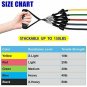 Resistance Bands Set Workout Exercise Bands,Stackable Up to 150Lbs,with Door Anc