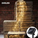 24HOCL Solar Powered Twinkle Fairy Lights, 11 Strands 220 LEDs Waterproof String