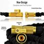 Willcallyou 50 FT Expandable Flexible Garden Black Hose, Kink Proof, Triple Core