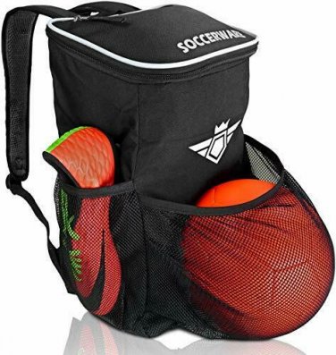 Soccer Backpack with Ball Holder Compartment - for Boys & Girls | Bag Fits All S
