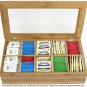 Estilo Bamboo Tea Storage Box, 10 Equally Divided Compartments