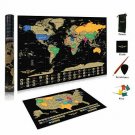 Scratch Map World Poster with USA Map | 24x17 | Custom Designed Scratch Map with