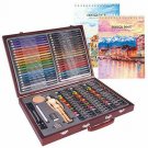 93 Piece Deluxe Art Set in Wooden Case, with 2 x 50 Page Drawing Pad, Color Penc