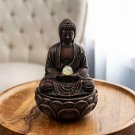 Pure Garden 50-LG5065 Tabletop Water Fountain-Sitting Buddha Statue with Rolling