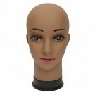 BHD BEAUTY Bald Mannequin Head Brown Female Professional Cosmetology for Wig Mak